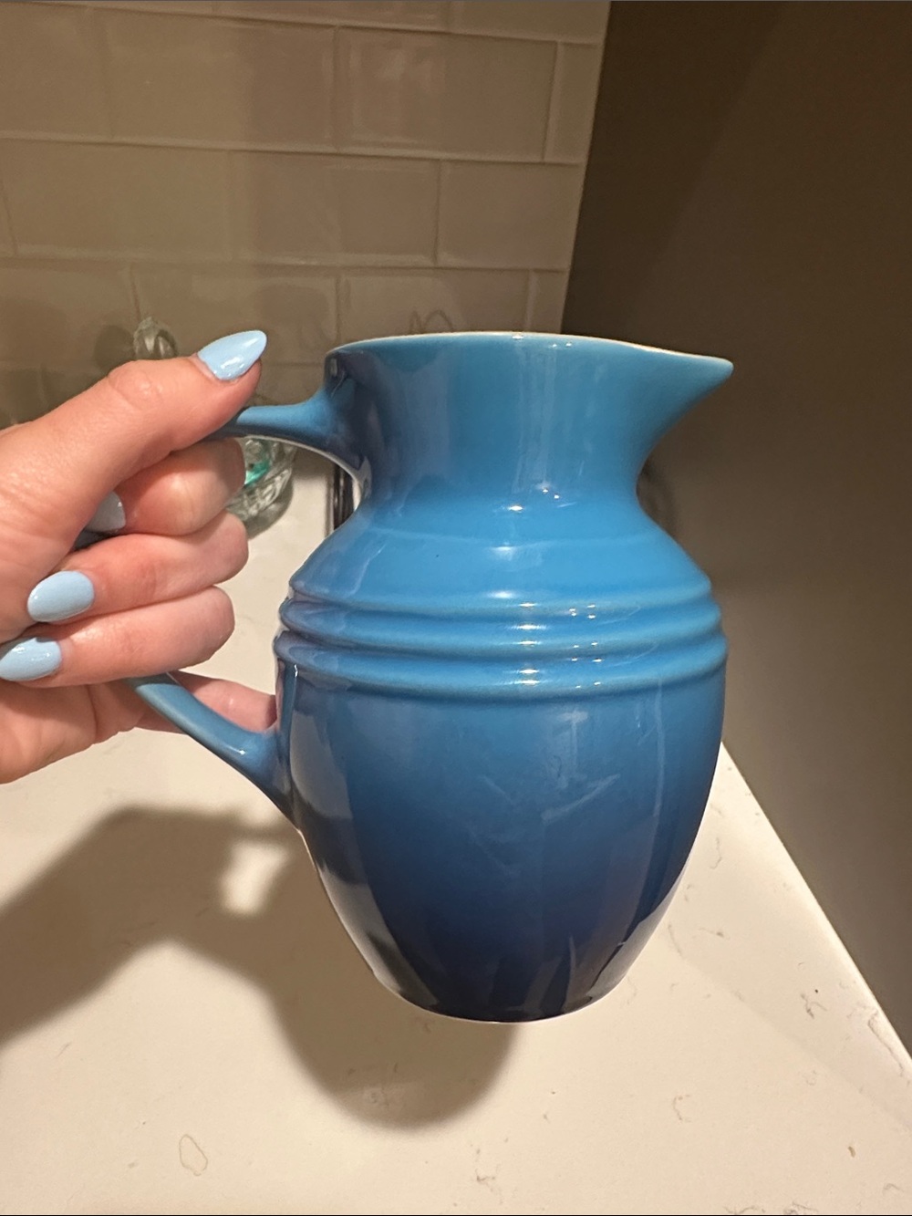 Le Creuset Azure Blue Breakfast Jug 20 ounce